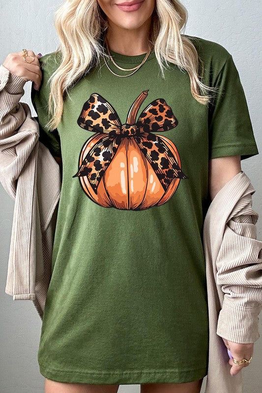 Coquette Bow Pumpkin Graphic T Shirts