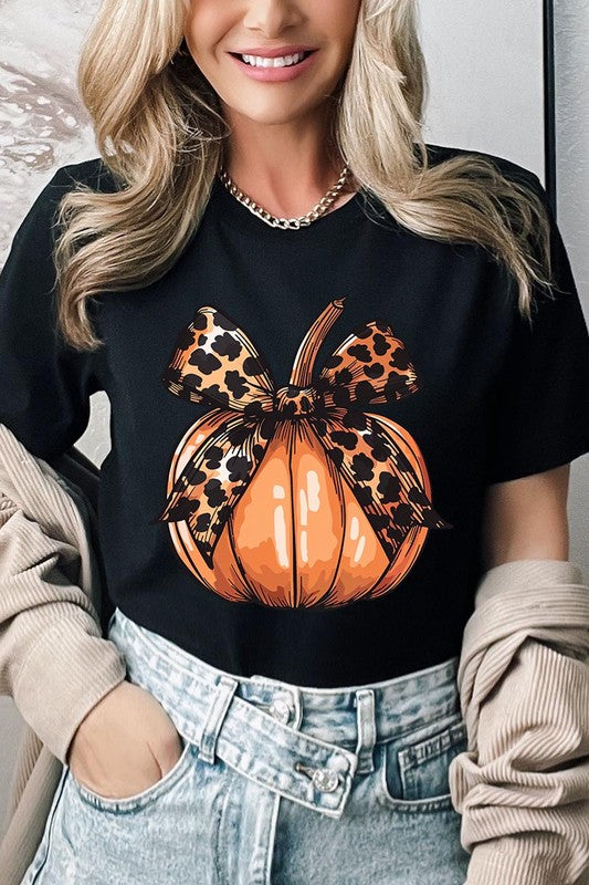 Coquette Bow Pumpkin Graphic T Shirts