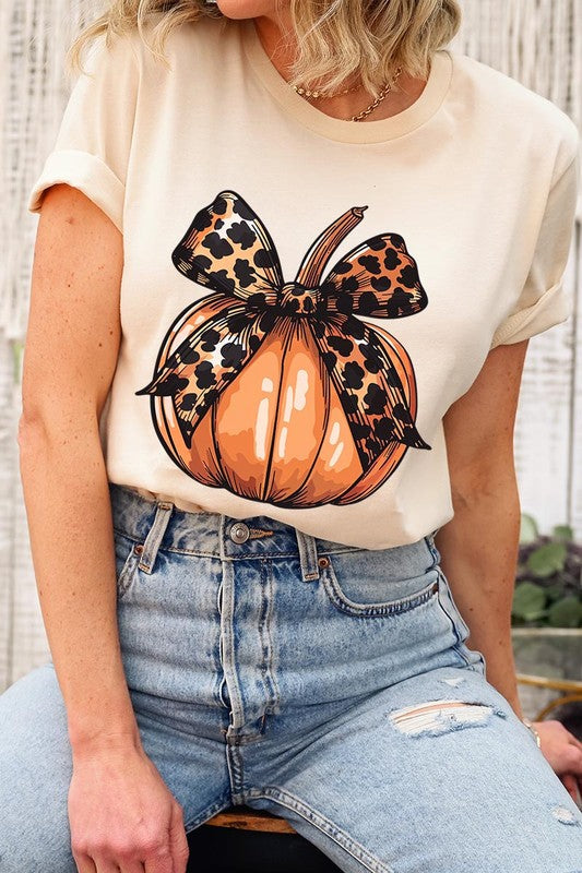 Coquette Bow Pumpkin Graphic T Shirts