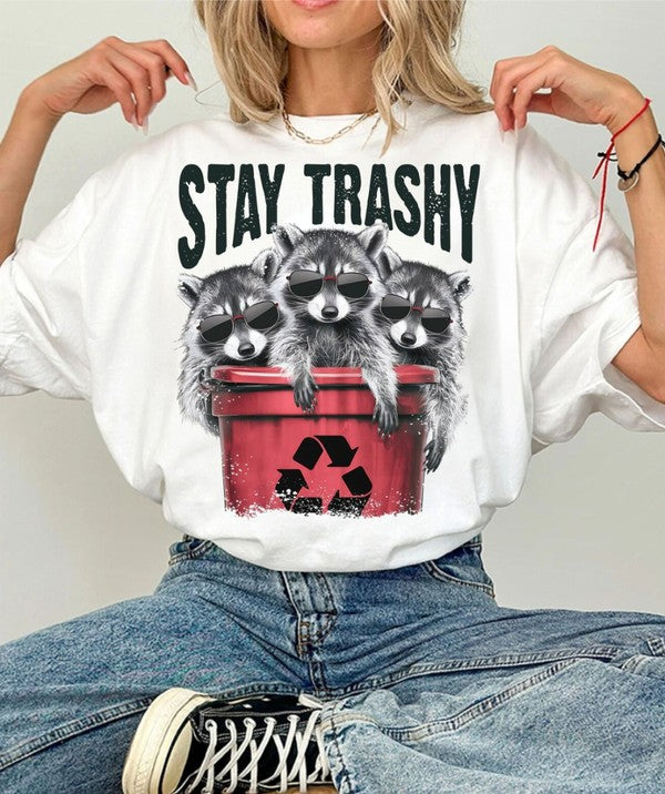 Stay Trashy Raccoon Softstyle Tee Plus Size