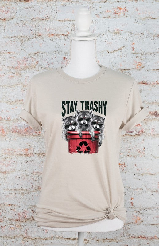Stay Trashy Raccoon Softstyle Tee Plus Size