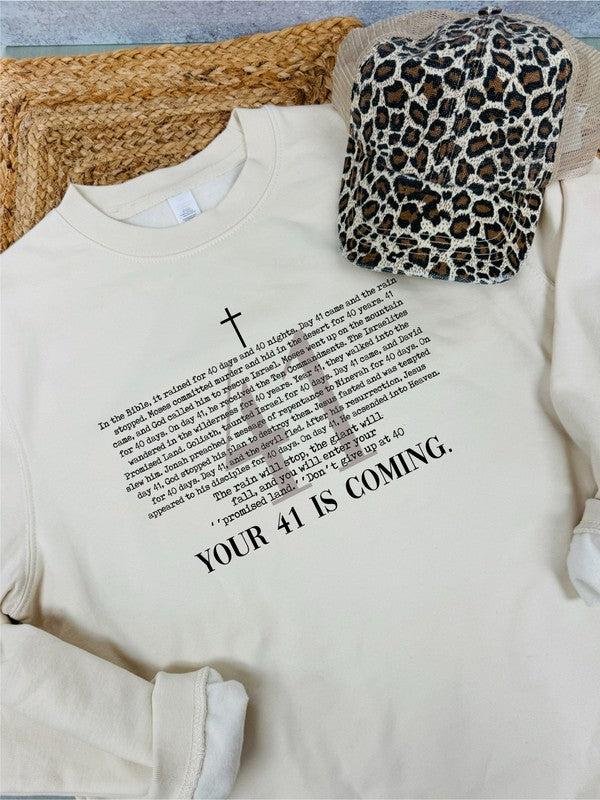 Day 41 Cozy Graphic Sweatshirt Plus Size
