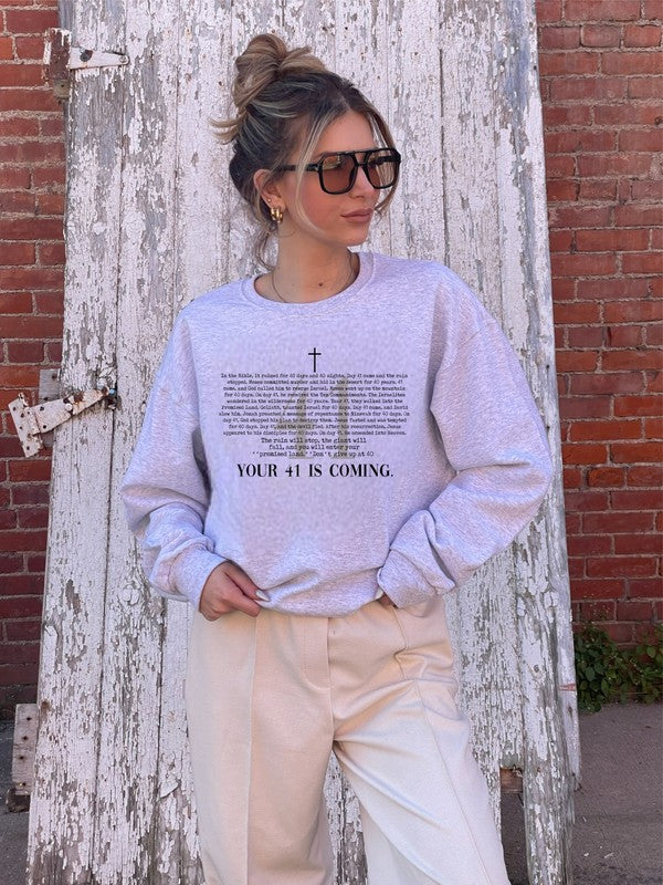Day 41 Cozy Graphic Sweatshirt Plus Size