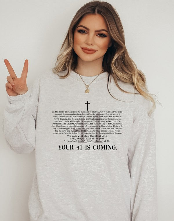 Day 41 Cozy Graphic Sweatshirt Plus Size