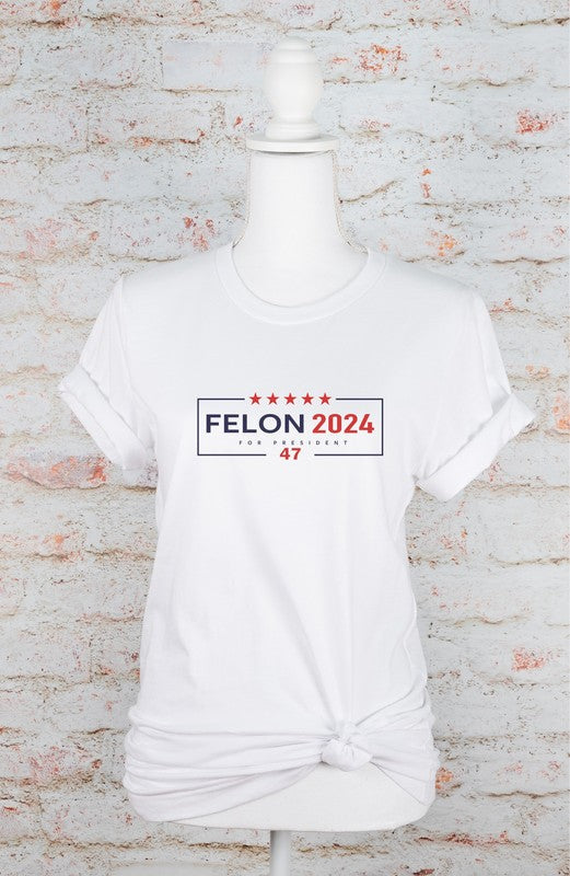 Felon 2024 For President 47 Softstyle Plus Size Tee