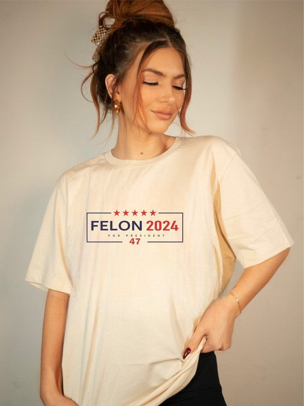 Felon 2024 For President 47 Softstyle Plus Size Tee