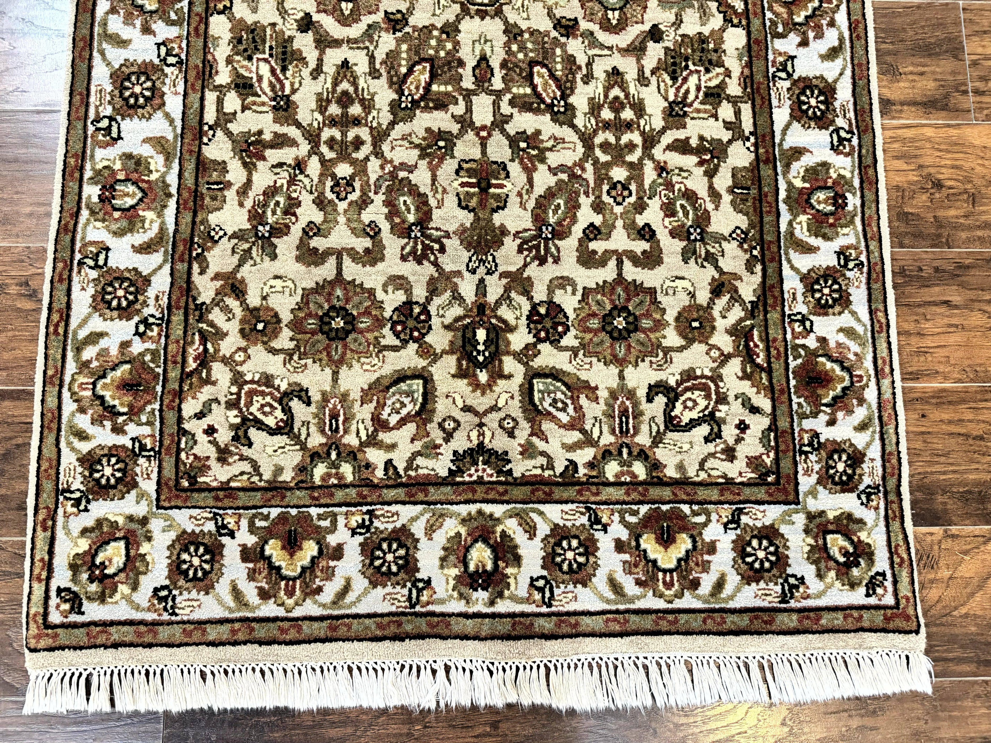 Pak Persian Rug 4x6, Floral Allover Vintage Oriental Carpet, Handmade Wool Rug