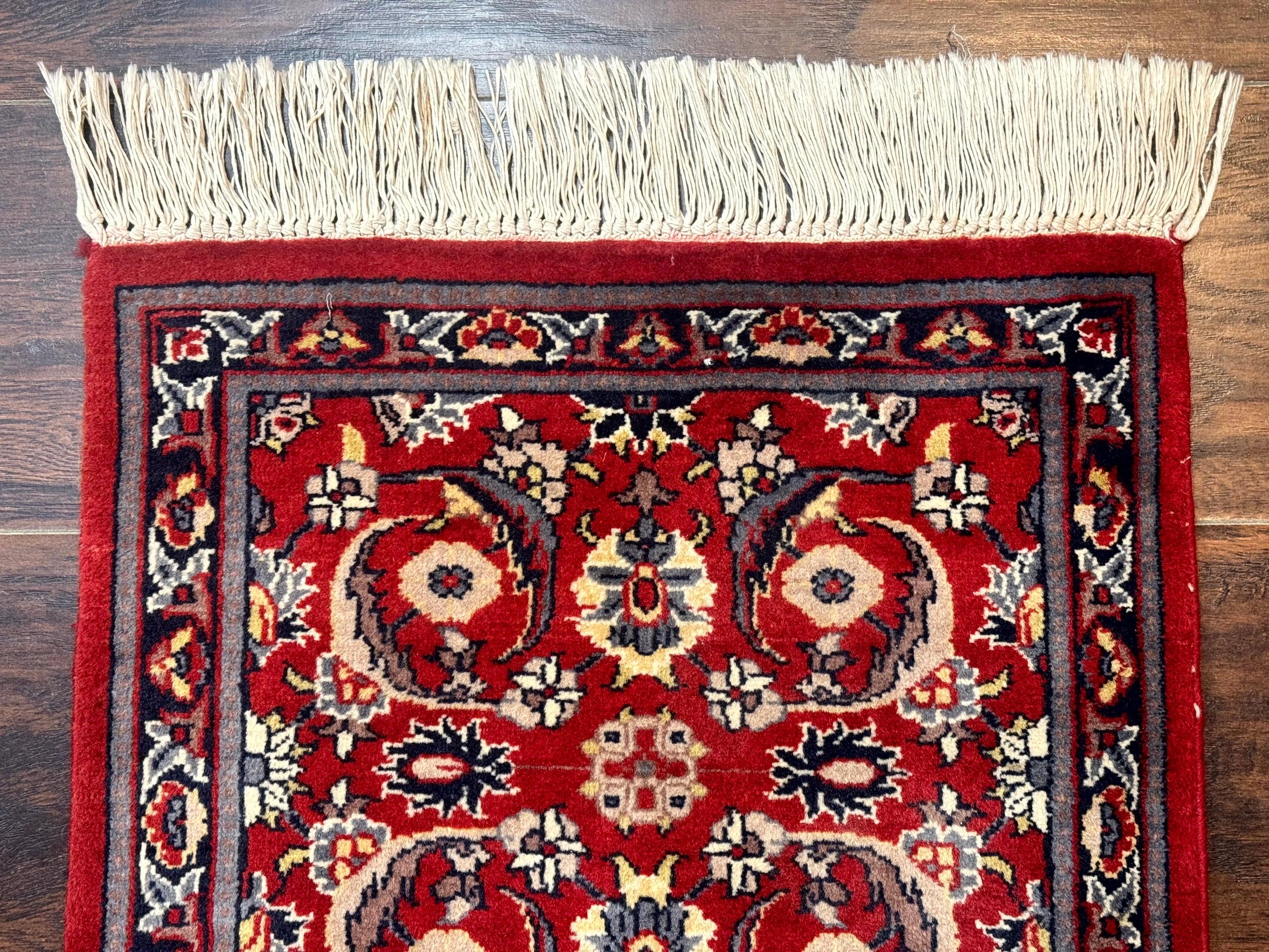 Small Pak Persian Handmade Wool Rug 1.7 x 2, Red