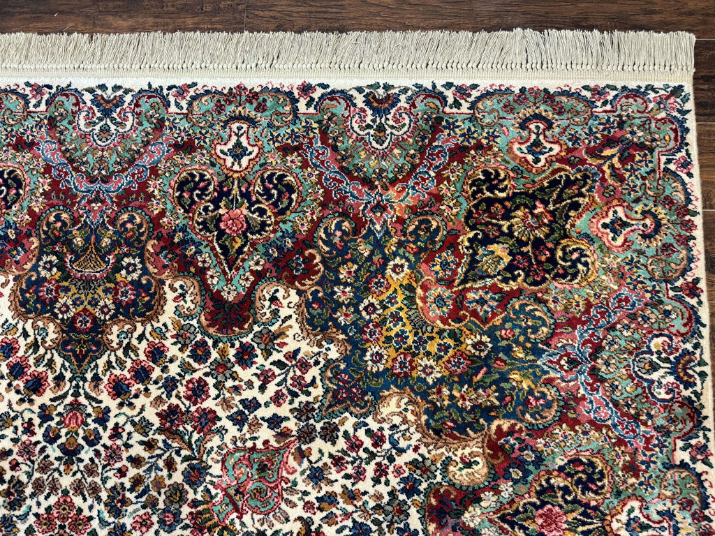 Karastan Rug #742 Floral Kirman 8.8 x 12, Wool Pile, Vintage Original Series, Rare