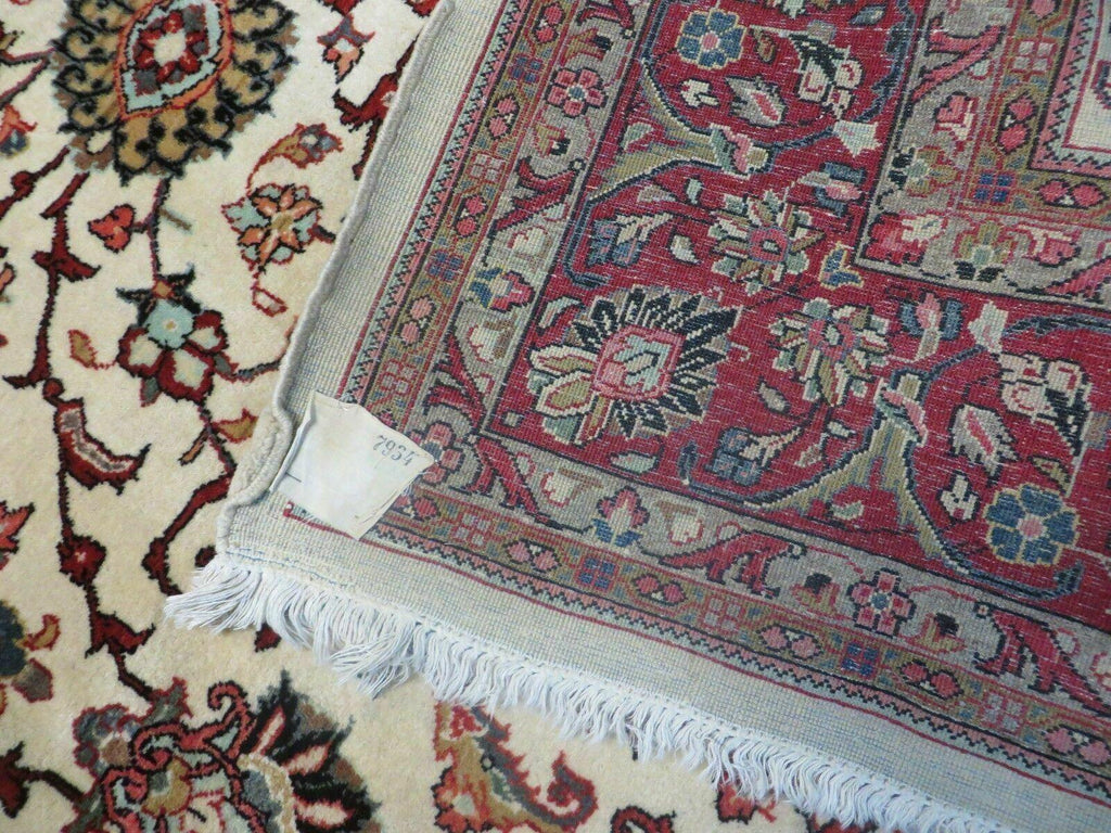 7' X 10' Vintage Handmade India Floral Oriental Wool Rug Hand knotted Carpet