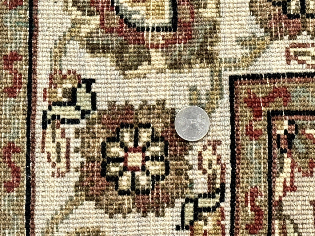 Pak Persian Rug 4x6, Floral Allover Vintage Oriental Carpet, Handmade Wool Rug