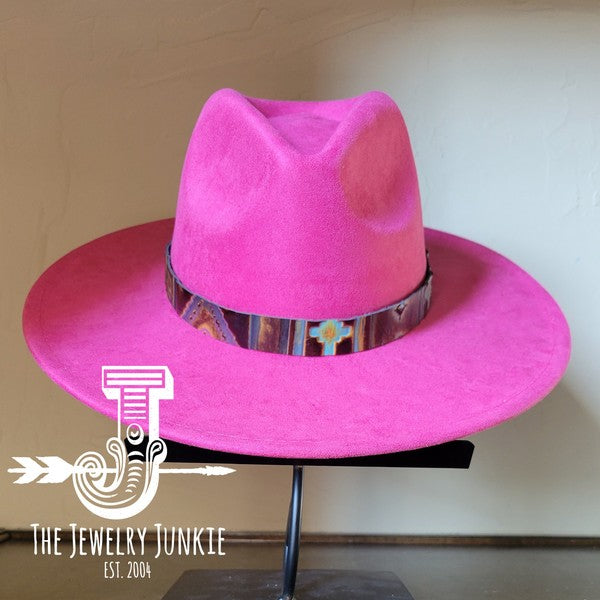 Magenta Navajo Western Leather Band Choice Hat