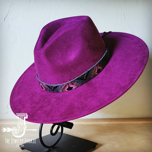 Magenta Navajo Western Leather Band Choice Hat