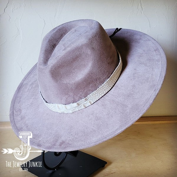 Gold Gator Western Leather Band W/Choice Hat