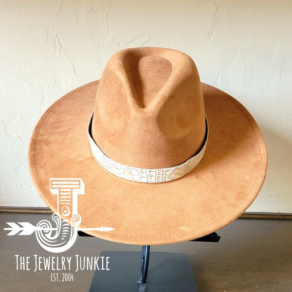 Gold Gator Western Leather Band W/Choice Hat
