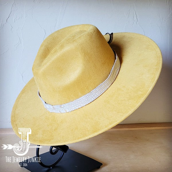 Gold Gator Western Leather Band W/Choice Hat