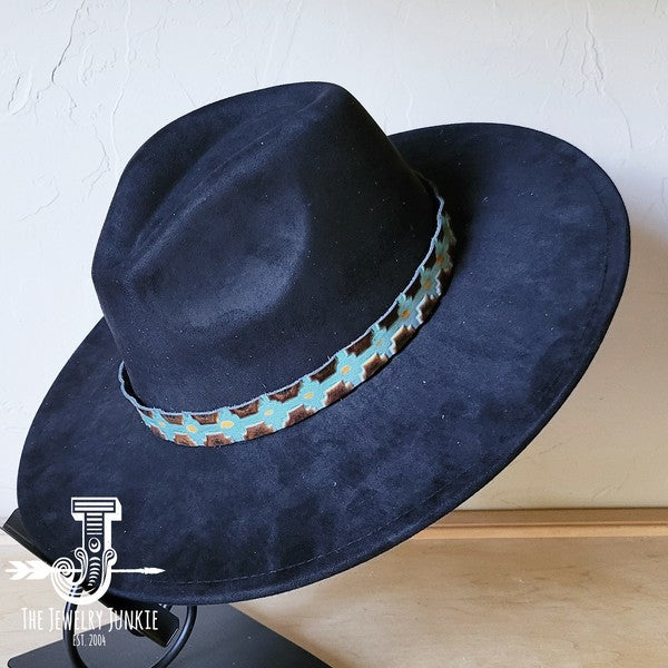 Blue Navajo Western Leather Band w/ Choice Hat