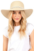 Braided Cotton Band Floppy Straw Hat