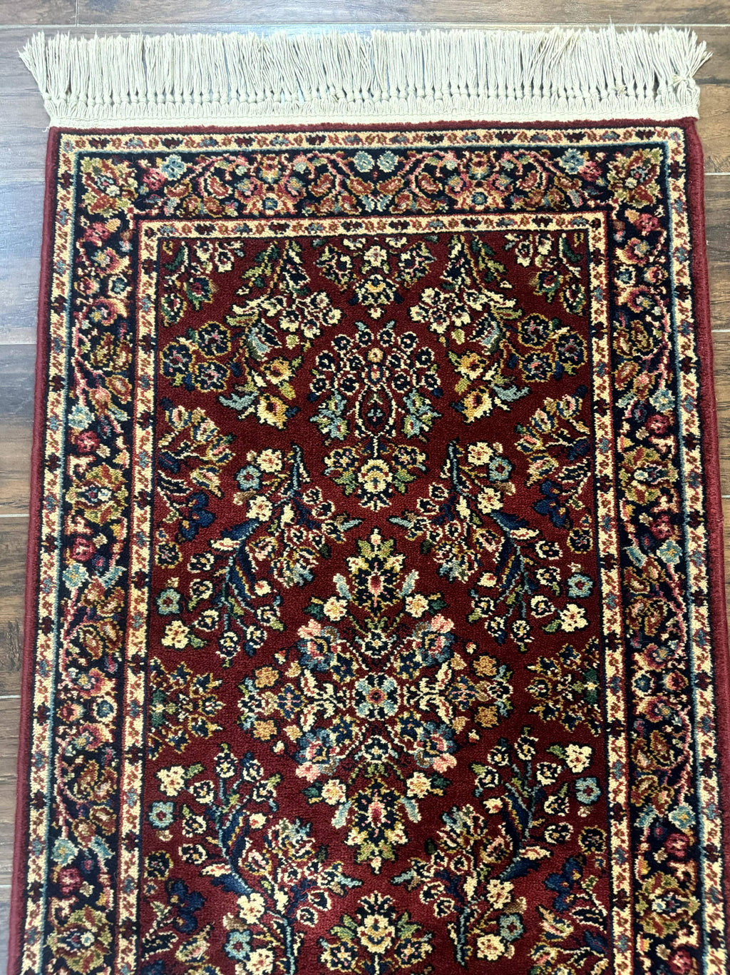 Small Karastan Rug 2.6 x 4 Red Sarouk #785, Karastan Wool Pile Rug, Original 700 Series, Discontinued Vintage Karastan Carpet