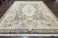 Aubusson Rug 8x10, Very Fine 225 KPSI, Floral, French European Design, Pakistani Carpet