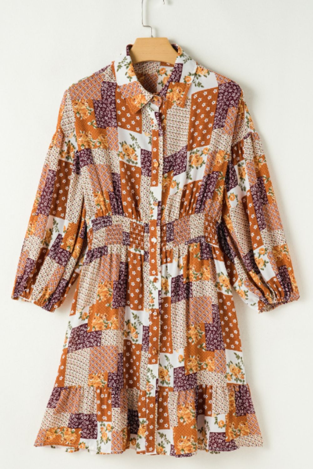 Unique Colorful Mini Shirt Dress Vibrant & Trendy Casual Wear Party Dress