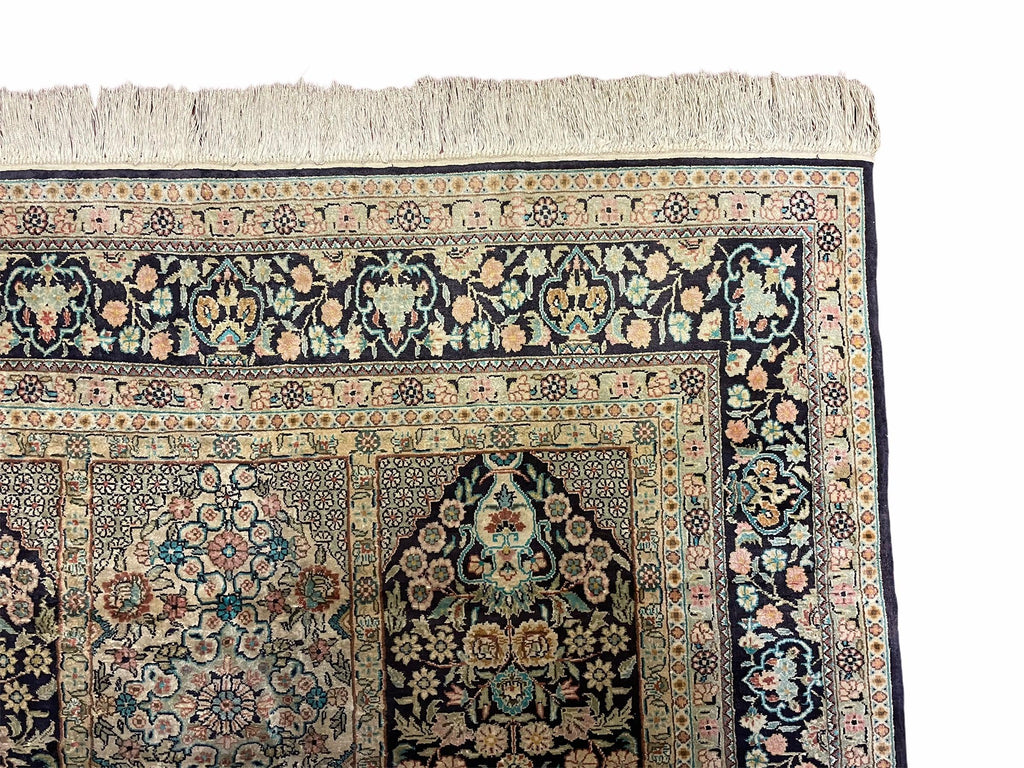 4' X 6' Vintage Fine Hand Made Turkish Oriental Silk Rug 400 KPSI Wow