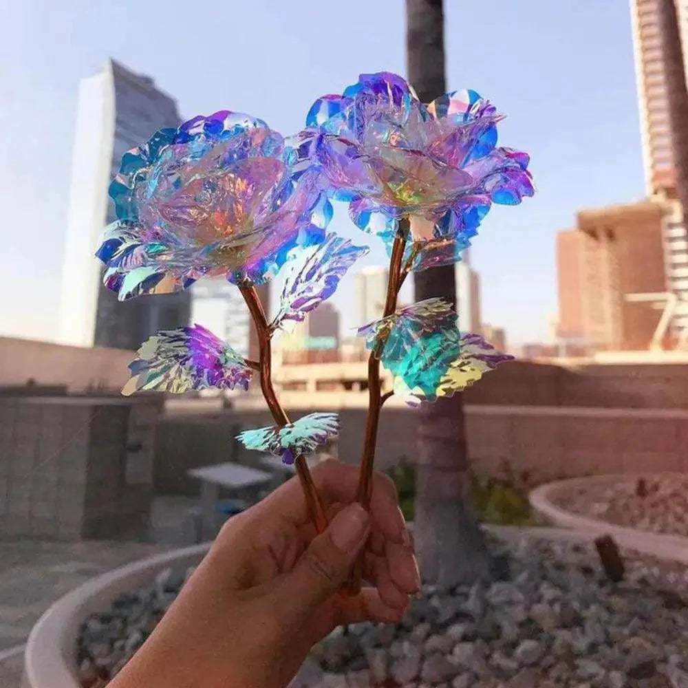 24k Infinity Rose Eternal with Gold foil LED Enchanted For Christmas Valentine's Day Gift