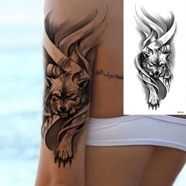 25 Sheets Flower Rose Luxury Tattoos Waterproof Temporary Sticker 3D Rose Flower Tattoos Body Art Arm Fake Tatoo For Womens