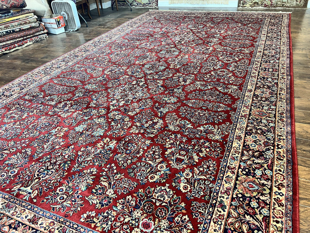 Karastan Rug 10x18 Red Sarouk #785, Wool Karastan Carpet, Original 700 Series, Vintage Discontinued Large Oriental Rug