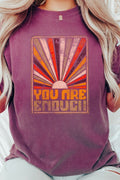 Sunrise You Are Enough Comfort Colors Graphic Tee T-Shirt