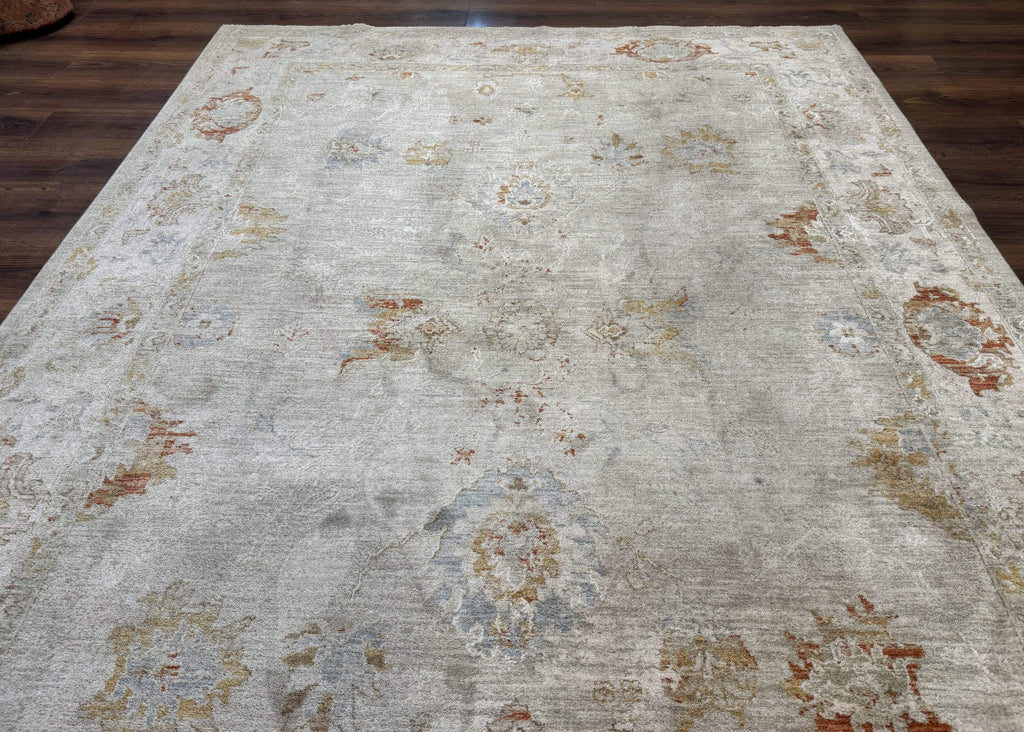 Modern Turkish Oushak Rug 7x9, Netural Colors