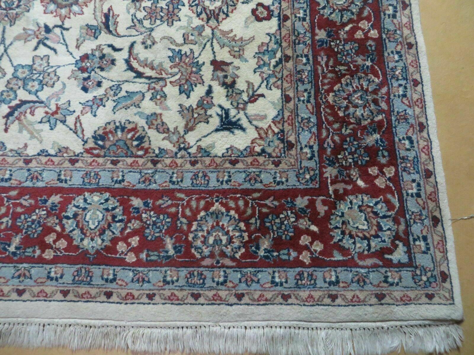 6' X 9' Vintage Handmade Fine Chinese Floral Oriental Wool Rug Carpet Beige