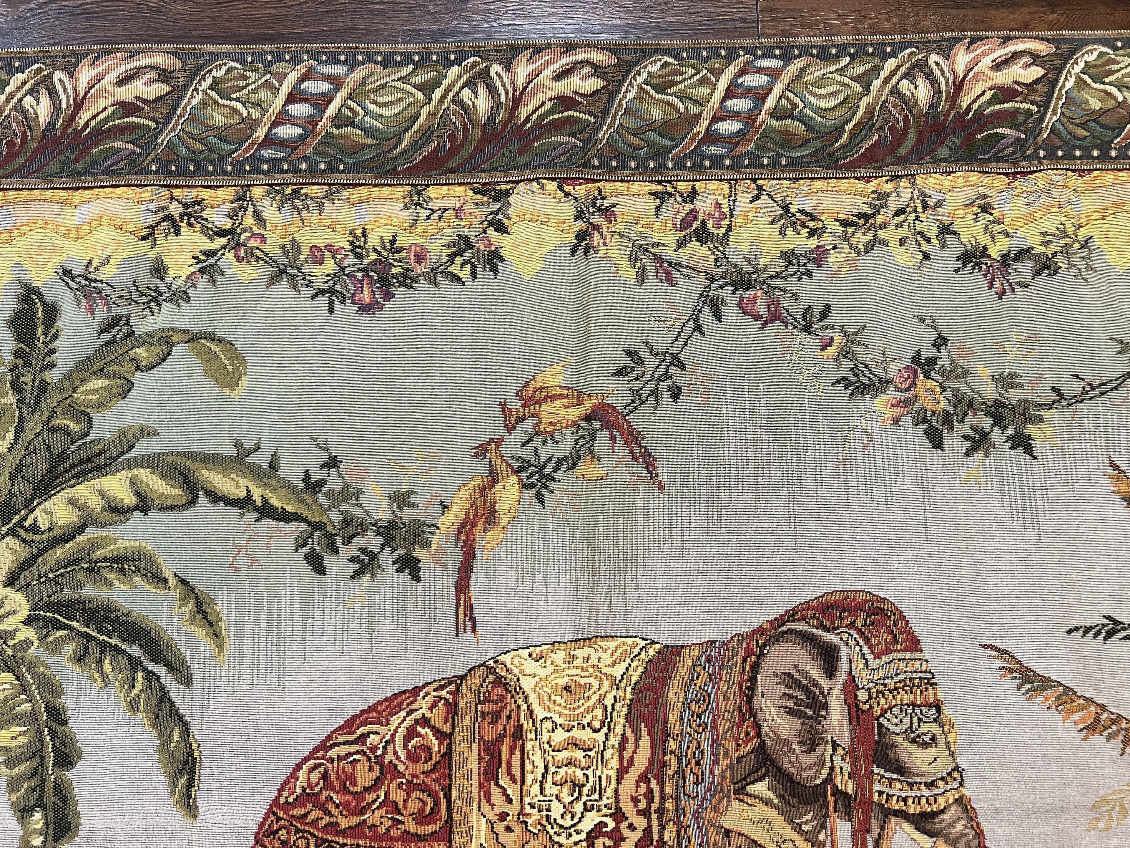 Vintage Tapestry 4 x 5.6, Adorned Elephant Pictorial
