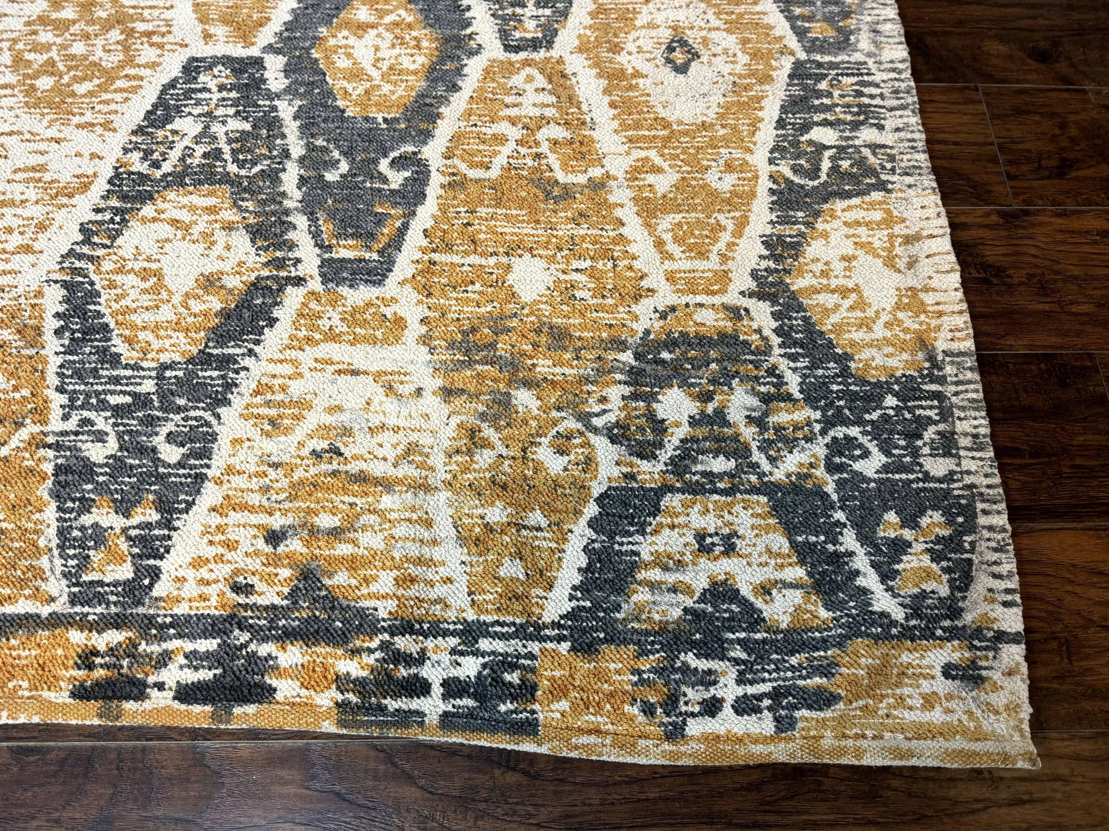 Handmade Contemporary Modern Indian Rug 8x10, Colorful