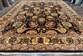 Pak Persian Bidjar Rug 10x13, Midnight Blue and Tan Pakistani Carpet