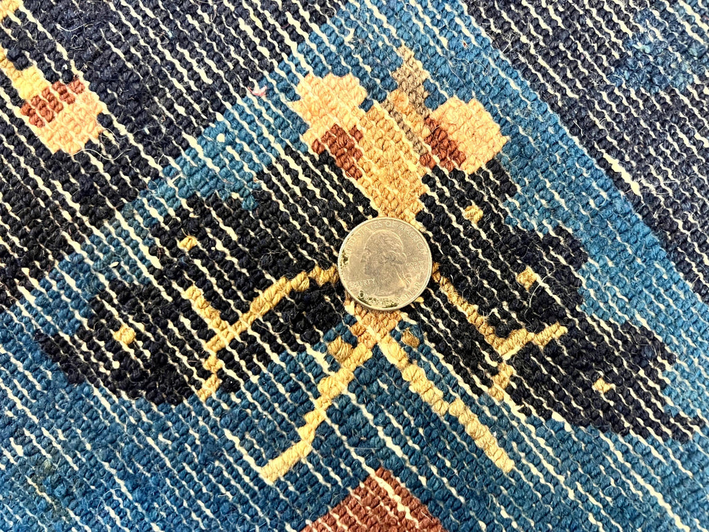 Antique Chinese Wool Rug 9x12, Large Peking Carpet, Handmade, Nichols Rug
