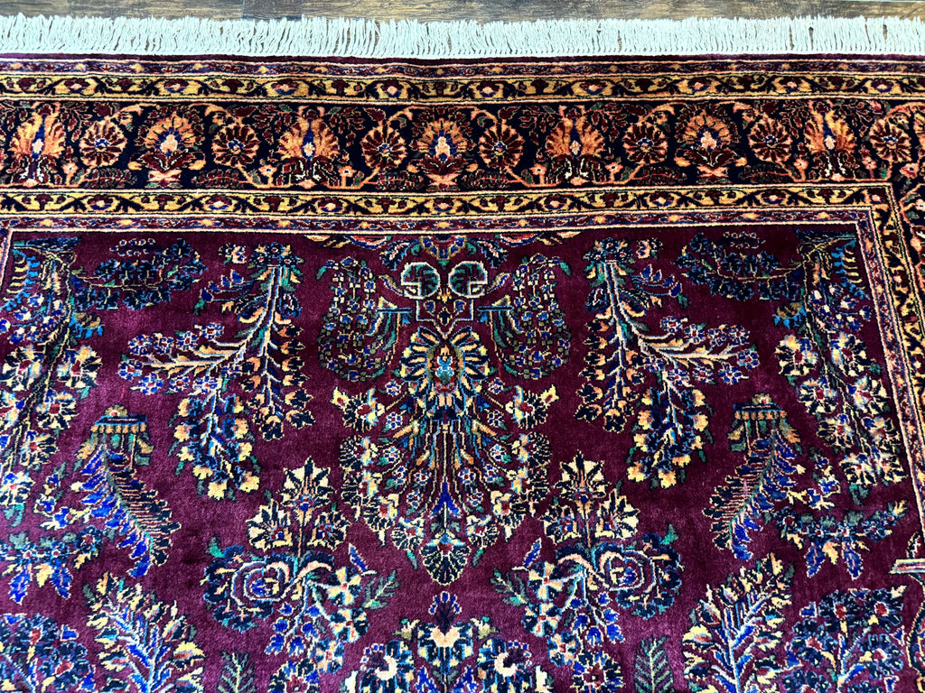 Antique Karastan Rug 8.6 x 12, Wool Pile, Vintage Discontinued Karastan Sarouk Lanamar