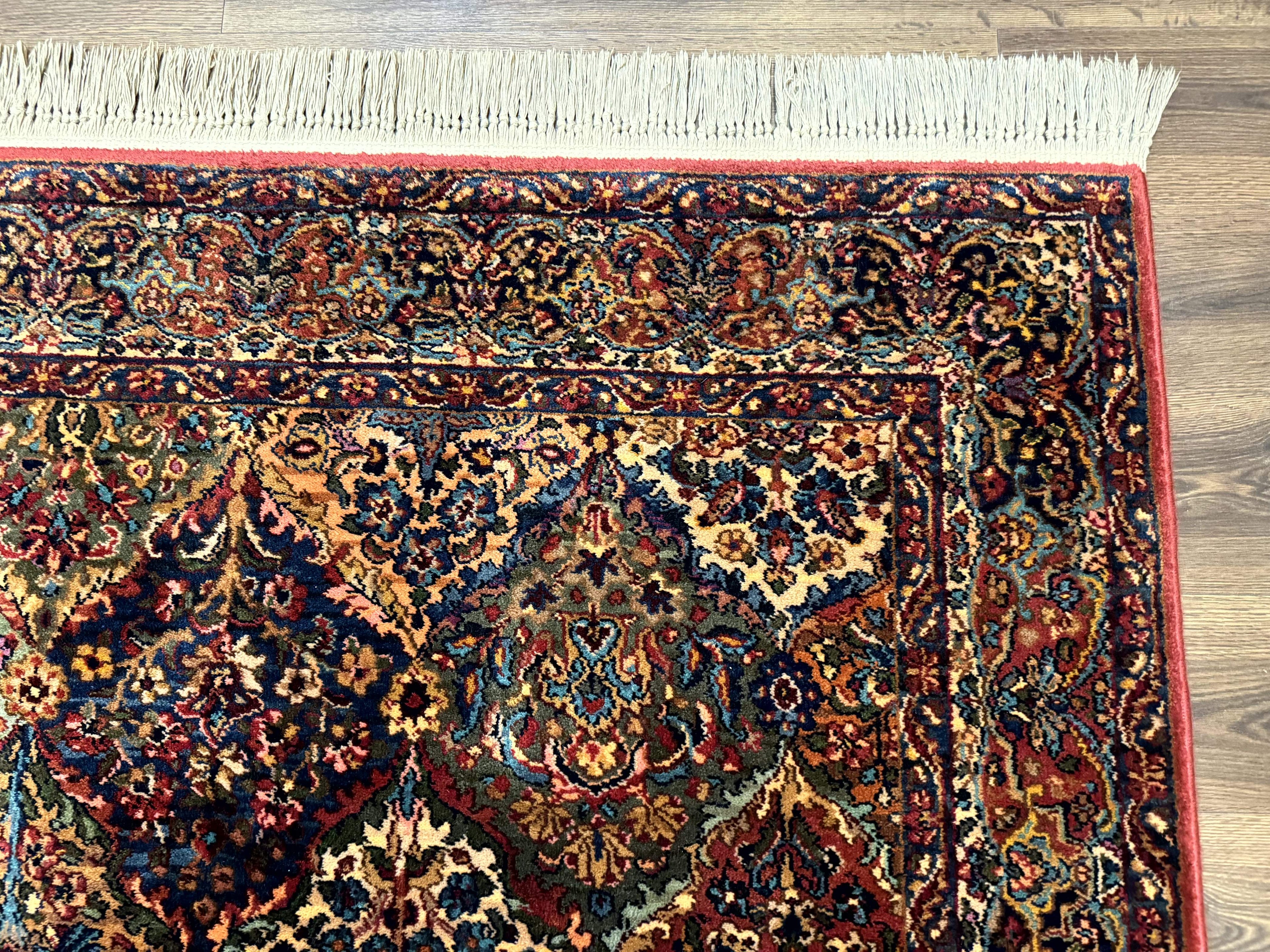 5.9 x 9 Karastan Rug Multicolor Panel Kirman #717, Original 700 Series, Wool