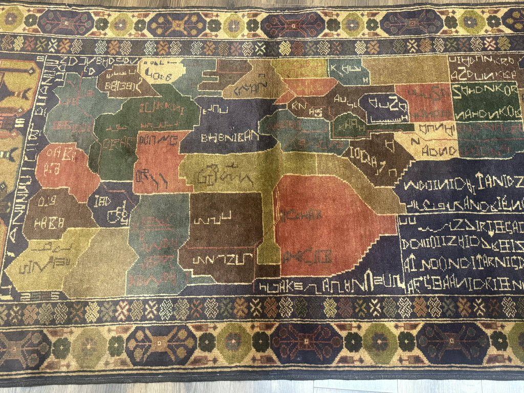 Afghan Rug 4x7, Map of Afghanistan, Tribal Rug, Balouch Rug, New