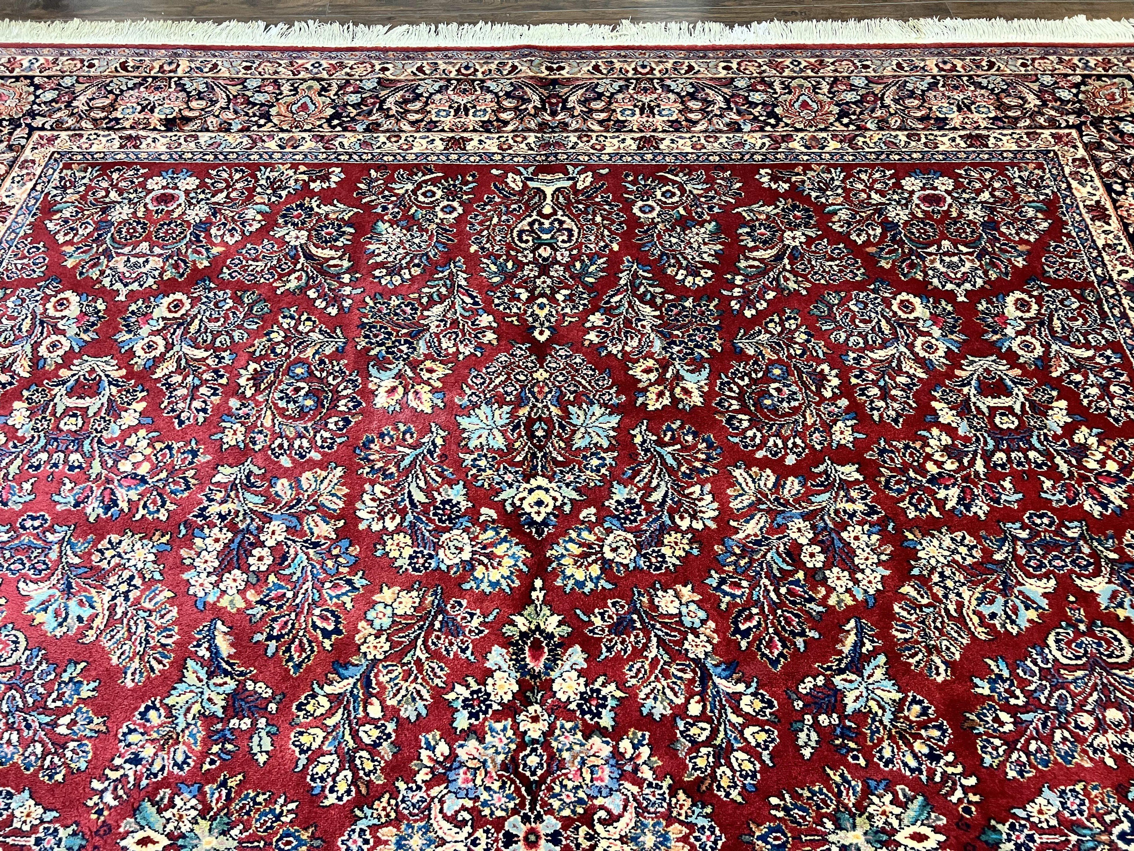 Karastan Rug 10x18 Red Sarouk #785, Wool Karastan Carpet, Original 700 Series, Vintage Discontinued Large Oriental Rug