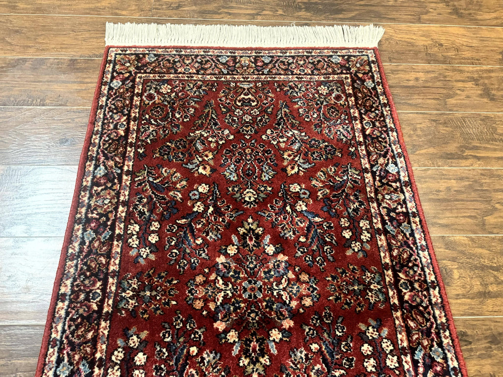 Karastan Rug 3x5 Red Sarouk #785, Karastan Wool Pile Rug, Original 700 Series, Discontinued Vintage Karastan Carpet