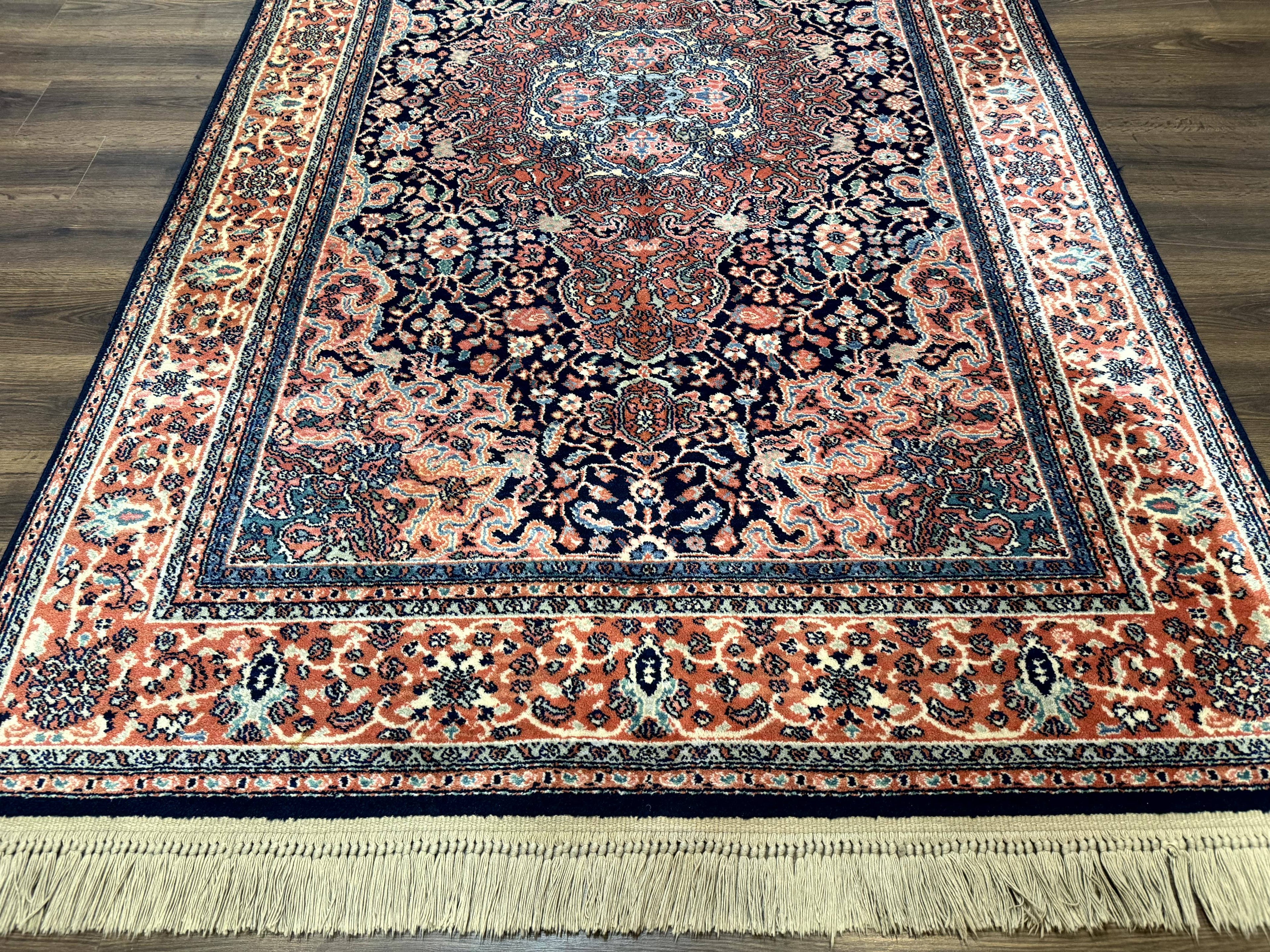 Karastan Rug 5.9 x 9, Kashan Medallion #741, Original Collection 700 Series, Discontinued, Wool Pile