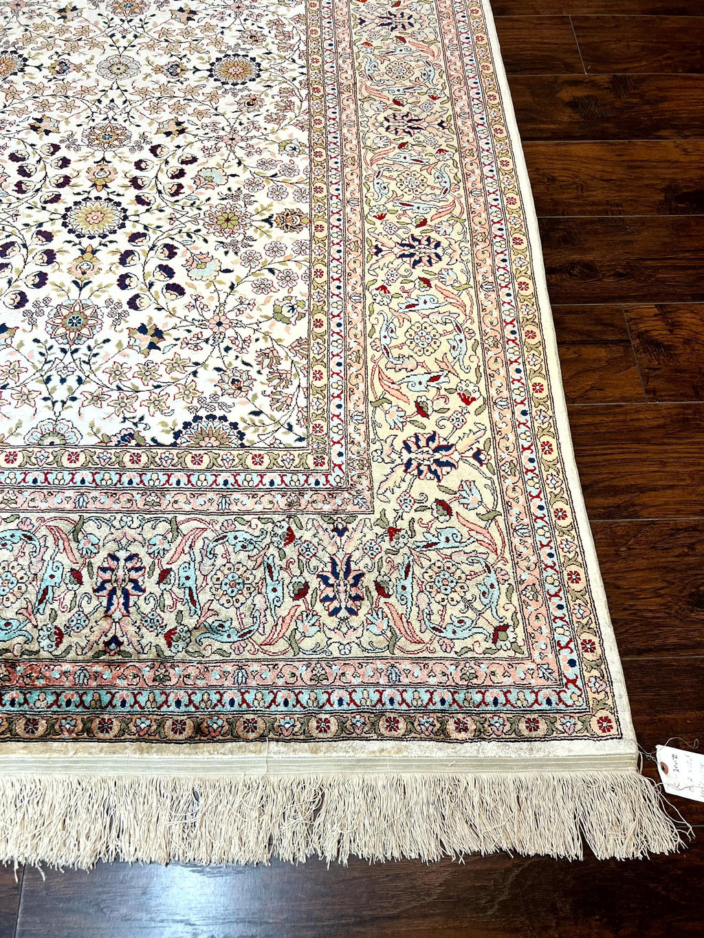 Wonderful Turkish Silk Rug 8x12, Handmade, Fine 320 KPSI