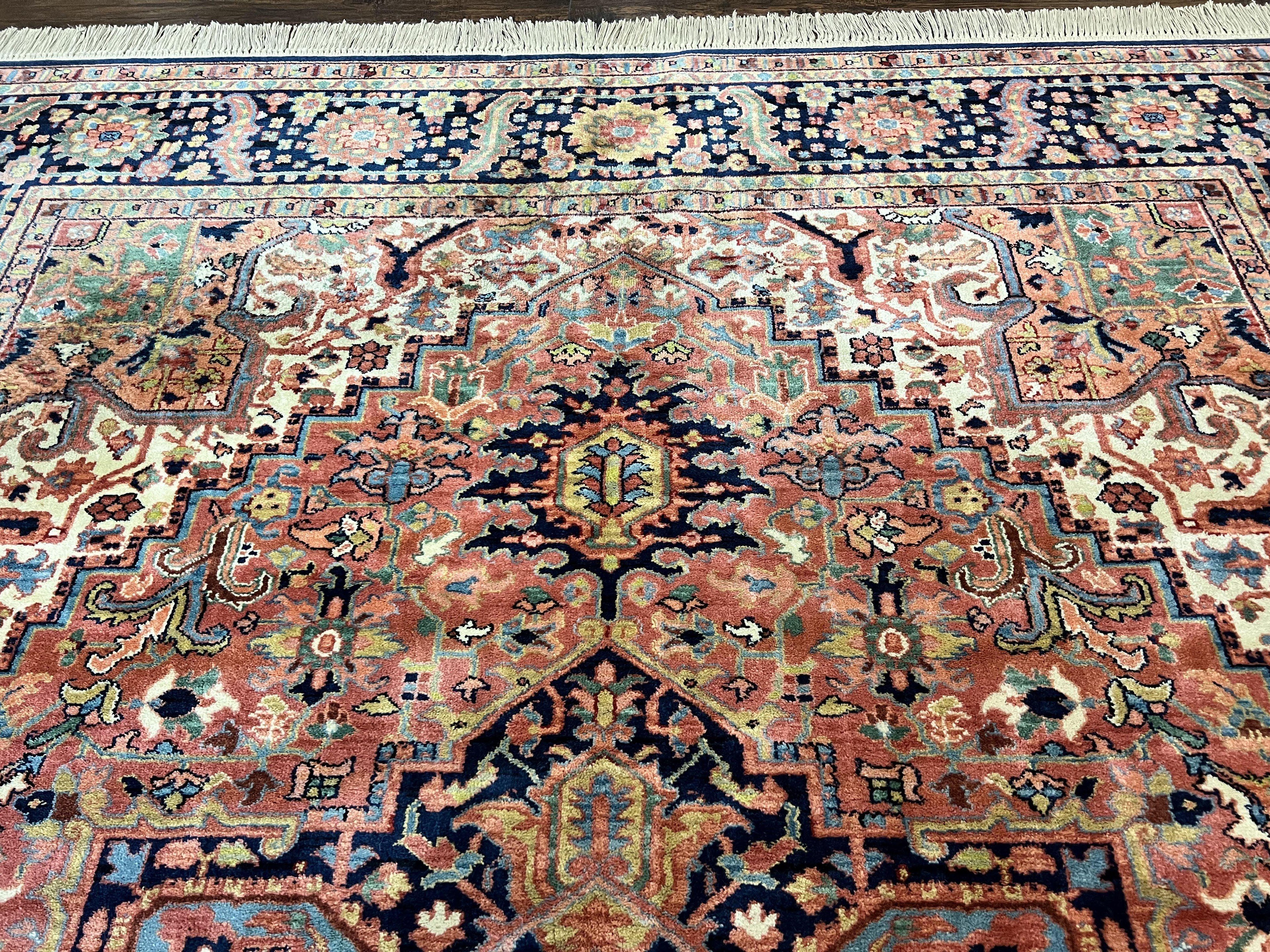 Karastan Rug 8.8 x 12, Karastan Heriz #726, Wool Pile Karastan Area Rug, Rare Hard to Find, Original 700 Series