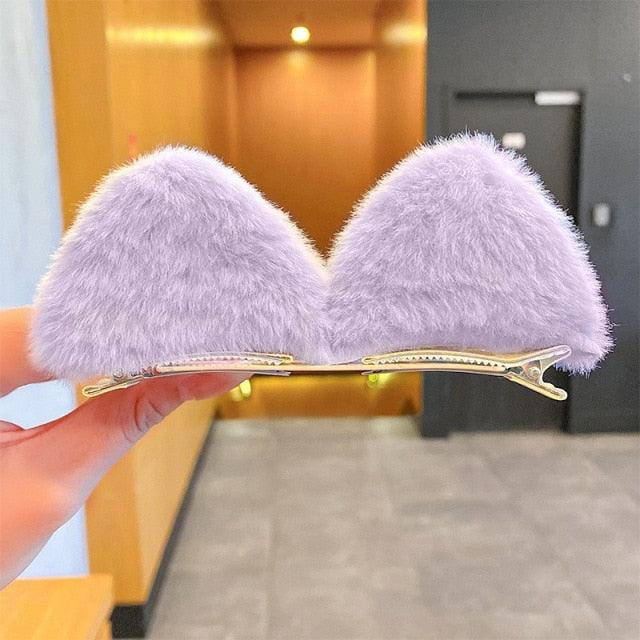 2pcs/set Christmas Hair Clips For Girls Cute Deer Ear Hairpins Hairgrips Kids Christmas Antler Hairpin Barrette Fashion Hair Accessories For Women