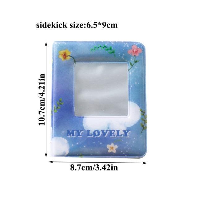 3 Inch Mini Photo Album 32 Pockets Square Hollow Card Holder Bronzing Stars Picture Storage Case PVC Photocard Holder DIY Photo Albums Birthday Gift Family Scrapbook Albums Family Anniversary Gift For Couple