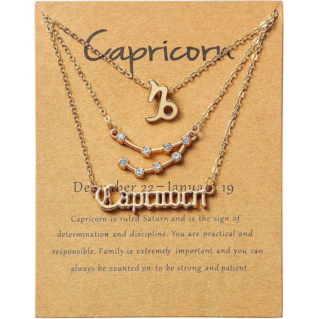 3-Piece: Constellation Zodiac Layer Necklaces