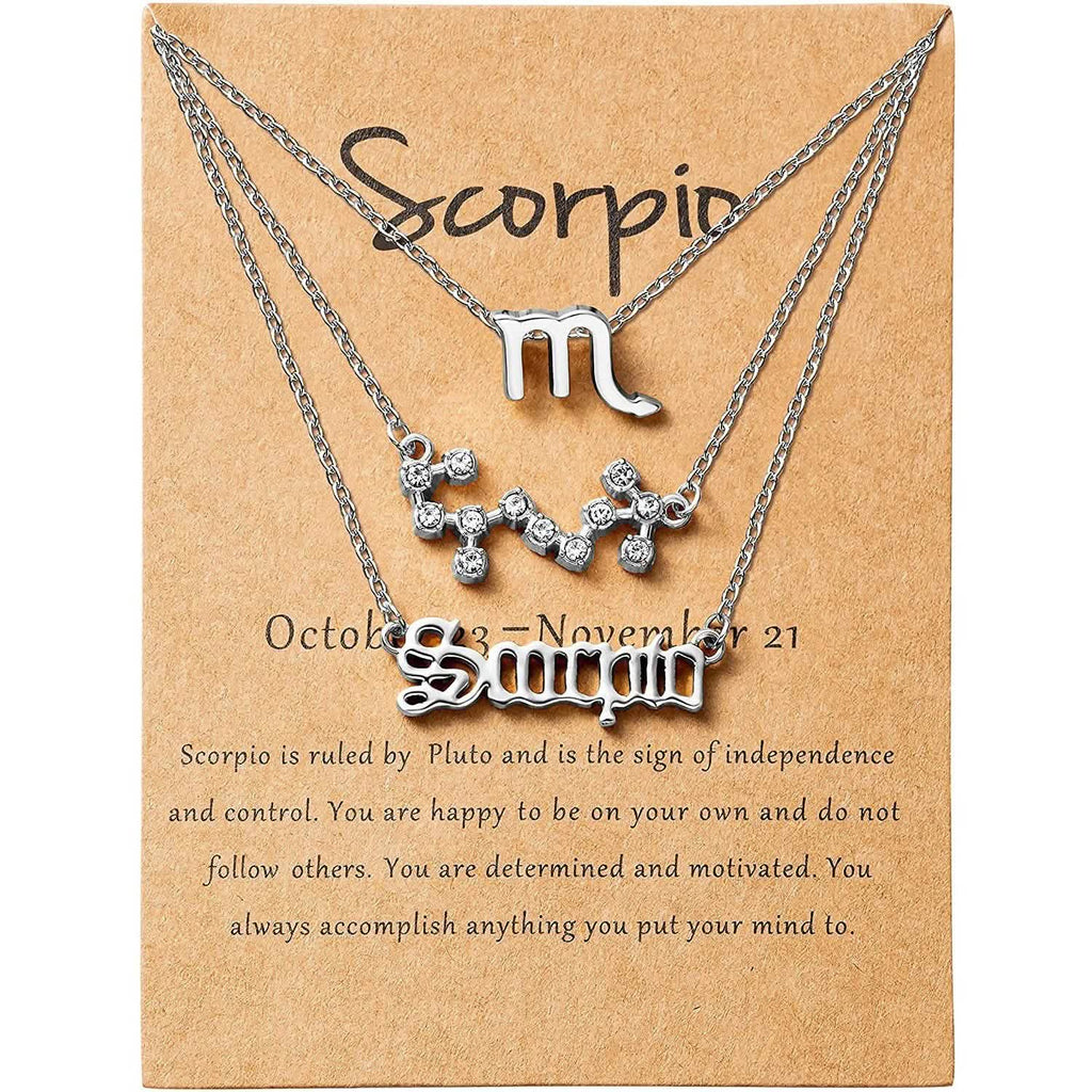 3-Piece: Constellation Zodiac Layer Necklaces