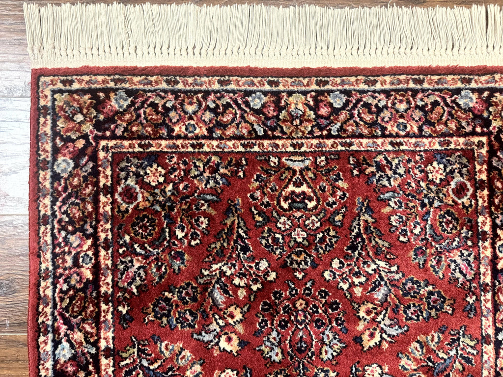 Karastan Rug 3x5 Red Sarouk #785, Karastan Wool Pile Rug, Original 700 Series, Discontinued Vintage Karastan Carpet