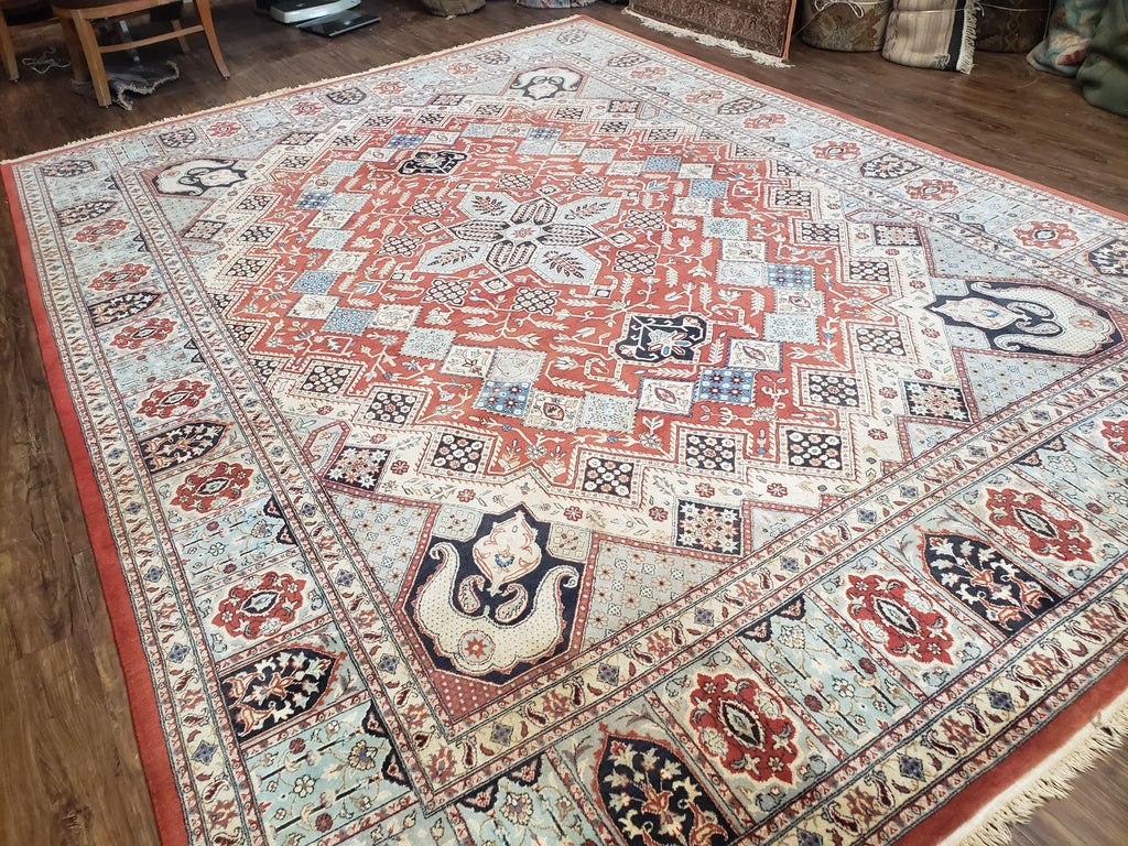 8 x11 Top Quality Veg Dye Turkish Carpet Decorative Handmade Geometric Area Rug
